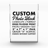 カスタムポートレートパーソナライズされたフォトブロック5" x 7" フォトブロック (正面)