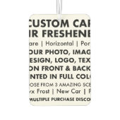 カスタムポートレート車パーソナライズされた用空気清浄機 カーエアーフレッシュナー (裏面)