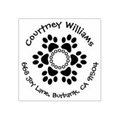 カスタムポープリントフラワー差出人住所 ラバースタンプ (インプリント)