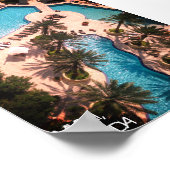 カスタムマイアミビーチフロリダプールグッドリラックスビブス ポスター (角)