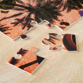 カスタムマイアミビーチFLグッドビーブアンドパームズアダルト ジグソーパズル (側面)