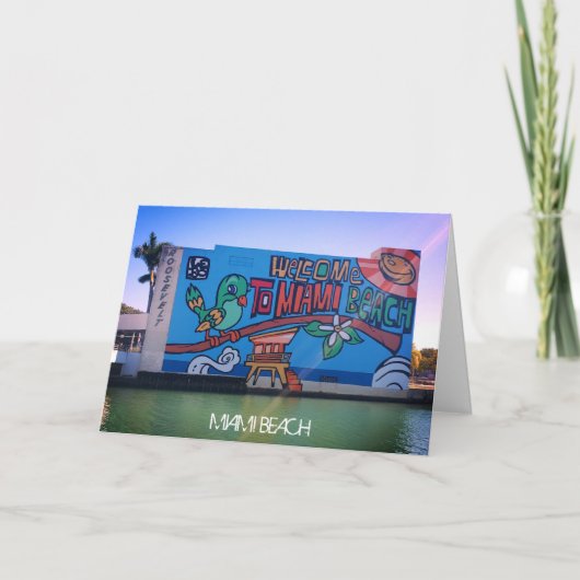 カスタムマイアミビーチFLグラフィティムラル通りアート カード (正面)