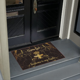 カスタムマイキャッスルクイーンビーマーブルラグ ドアマット