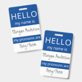 カスタムマイネーム代名詞はIDバッジ バッジ (正面＆裏面)