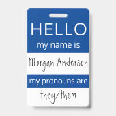 カスタムマイネーム代名詞はIDバッジ バッジ (裏面)