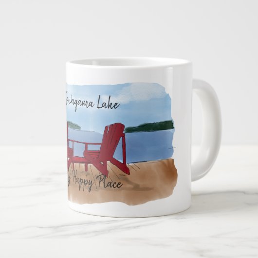 カスタムマイハッピープレイス ジャンボコーヒーマグカップ (正面右)