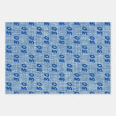 カスタムマイルストーンゴールデン誕生日デニム ラッピングペーパーシート (正面3)