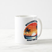 カスタムマウイ島の旅・クールな日の出ヤシの木 コーヒーマグカップ (正面右)