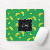 カスタムマウスのパッドピンクほこりっぽい幾何学的バナナ マウスパッド (マウス)