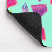 カスタムマウスのパッド結晶Gems Diamondsアクア マウスパッド (コーナー)