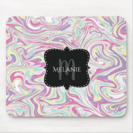 カスタムマウスパッドウォーターマーブルパステルスワーズ マウスパッド