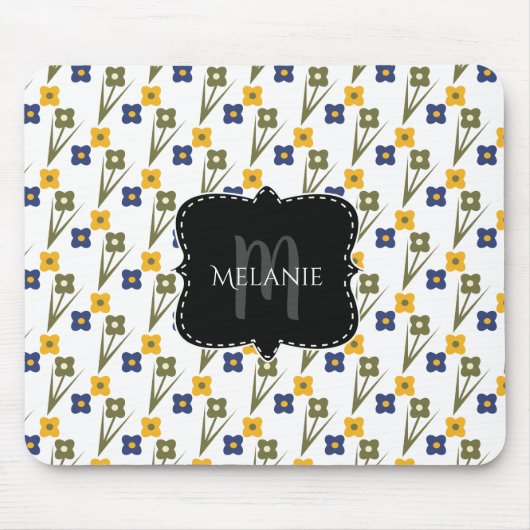 カスタムマウスパッドピクシー庭園花模様 マウスパッド (正面)