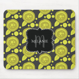 カスタムマウスパッドポピーフローラバラ水玉模様 マウスパッド