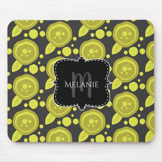 カスタムマウスパッドポピーフローラバラ水玉模様 マウスパッド (正面)