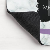 カスタムマウスパッド大理石パープルストリークモノグラム マウスパッド (コーナー)