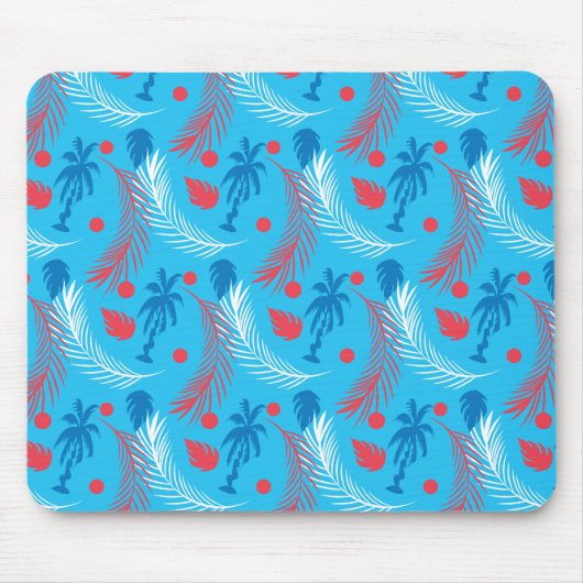 カスタムマウスパッド熱帯愛国レッドブルー マウスパッド (正面)