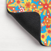 カスタムマウスパッド；ディッツィーオレンジ色の花 マウスパッド (コーナー)