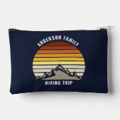 カスタムマウンテンサンセットネイビーブルーハイキング アクセサリーポーチ (裏面)