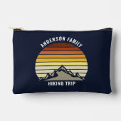 カスタムマウンテンサンセットネイビーブルーハイキング アクセサリーポーチ (正面)