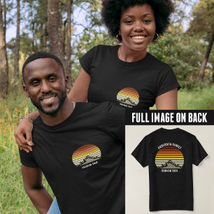 カスタムマウンテンサンセットロードトリップポケット&バック Tシャツ