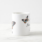 カスタムマカラフルマ蝶パーソナライズされた コーヒーマグカップ (中央)