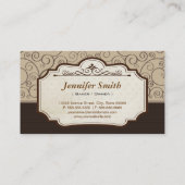 カスタムマカロンチョコレートカップケーキベーカリー店 名刺 (裏面)