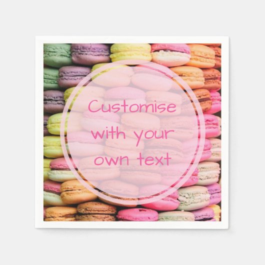 カスタムマカロン スタンダードカクテルナプキン (正面)