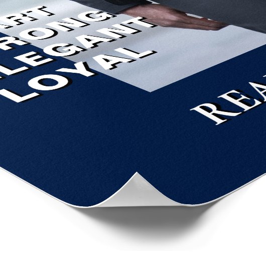 カスタムマガジンカバーモダン誕生日ポートレート ポスター (角)