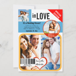 カスタムマガジンスタイルウェディングシャワー招待状 招待状