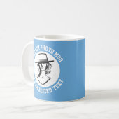 カスタムマグカップに私の顔 POWDER BLUE コーヒーマグカップ (正面左)