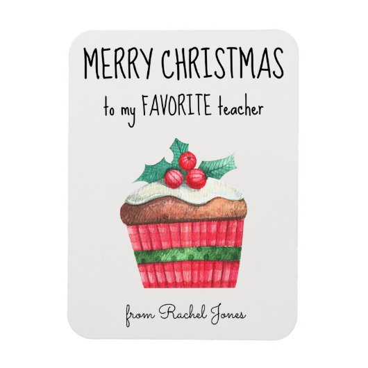 カスタムマグネットお気に入りの先生メリークリスマス マグネット (縦)