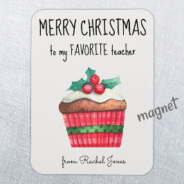 カスタムマグネットお気に入りの先生メリークリスマス マグネット