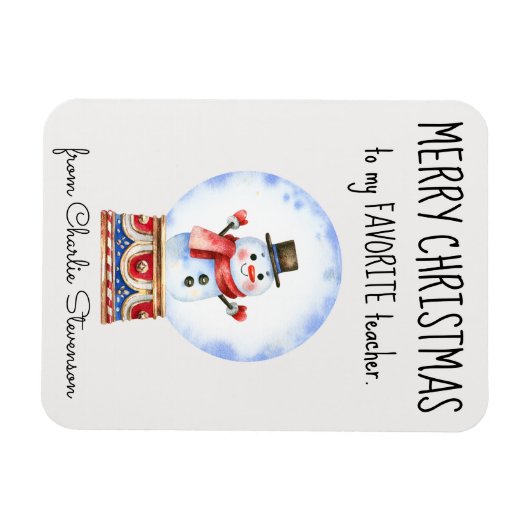 カスタムマグネットお気に入りの先生メリークリスマス マグネット (横)