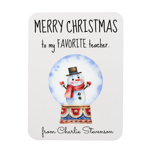 カスタムマグネットお気に入りの先生メリークリスマス マグネット (縦)