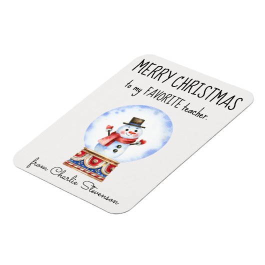 カスタムマグネットお気に入りの先生メリークリスマス マグネット (左側)