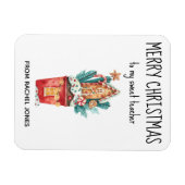 カスタムマグネットスウィート先生メリークリスマス マグネット (横)