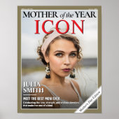 カスタムマザーズデイメガジンの表紙, ママへのギフト ポスター (正面)