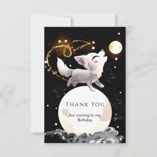 カスタムマジカルウルフバースデー サンキューカード (正面)