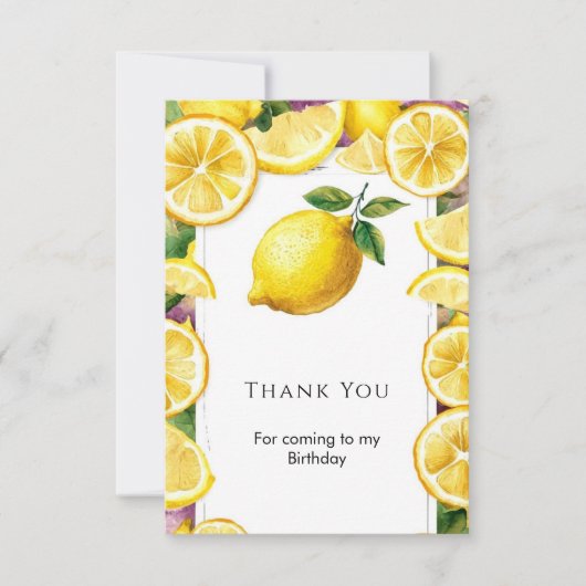 カスタムマジカルレモン誕生日 サンキューカード (正面)