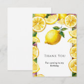 カスタムマジカルレモン誕生日 サンキューカード (正面/裏面)