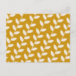 カスタムマスタード70sレトロリーフパターン シーズンポストカード