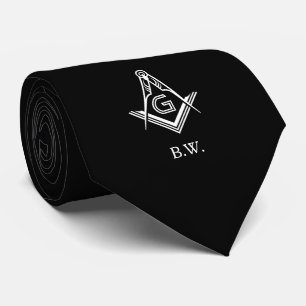 カスタムマソニック Monogram Freemason Gift ネクタイ