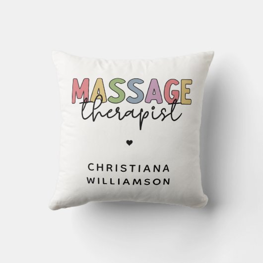 カスタムマッサージセラピスト |マッサージセラピーギフト クッション (裏面)