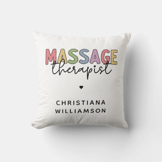 カスタムマッサージセラピスト |マッサージセラピーギフト クッション (正面)