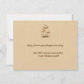 カスタムマッシュルームサンキュービジネスカード 招待状 (裏面)