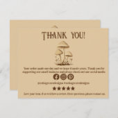 カスタムマッシュルームサンキュービジネスカード 招待状 (正面/裏面)