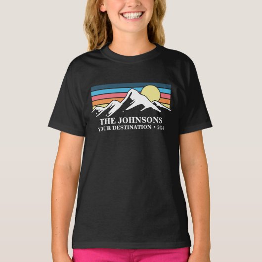 カスタムマッチングファミリーバケーションキャンピンググループ Tシャツ (正面)