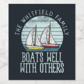 カスタムマッチング航海のファミリーボーティングアドベンチャー ワインラベル (シングルラベル)