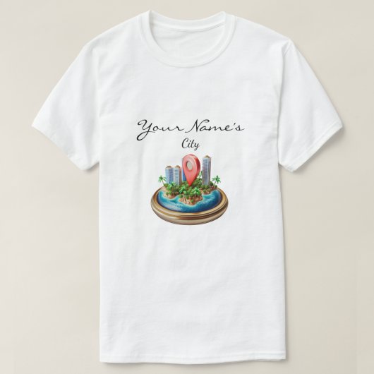 カスタムマップシティ Tシャツ (デザイン正面)