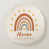 カスタムマボホモダンレスタイリッシュインボーサン ラウンドクッション (正面)